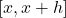 [x,x+h]