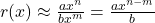 r(x) \approx \frac{ax^n}{bx^m} = \frac{ax^{n-m}}{ b}