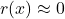 r(x) \approx 0