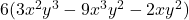 6(3x^2y^3 - 9x^3y^2 - 2xy^2)