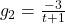 g_2 = \frac{-3}{t+1}