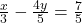 \frac{x}{3} -\frac{4y}{5} = \frac{7}{5}