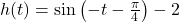 h(t) = \sin \left( -t - \frac{\pi}{4} \right) - 2