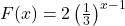 F(x) = 2 \left( \frac{1}{3} \right)^{x-1}