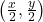 \left(\frac{x}{2}, \frac{y}{2} \right)