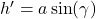 h' = a \sin(\gamma)