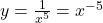 y = \frac{1}{x^5} = x^{-5}