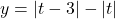 y = |t-3| - |t|