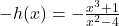 -h(x) = - \frac{x^3+1}{x^2-4}