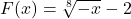 F(x) = \sqrt[8]{-x} - 2