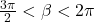 \frac{3\pi}{2} < \beta < 2\pi