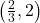 \left(\frac{2}{3}, 2\right)