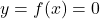 y=f(x) = 0