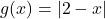 g(x) = | 2-x |