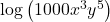 \log\left(1000x^3y^5\right)