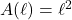 A(\ell) = \ell^2