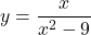 y = \dfrac{x}{x^{2} - 9}