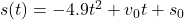 s(t) = -4.9t^{2} + v_{0}t + s_{0}