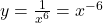 y = \frac{1}{x^6} = x^{-6}