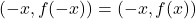 (-x,f(-x)) = (-x, f(x))