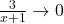 \frac{3}{x+1} \rightarrow 0