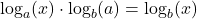 \log_{a}(x) \cdot \log_{b}(a) = \log_{b}(x)