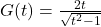 G(t) = \frac{2t}{\sqrt{t^2-1}}