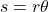 s = r\theta