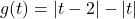 g(t) = |t - 2| - |t|