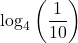 \log_{4}\left(\dfrac{1}{10}\right)