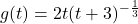 g(t) = 2t(t+3)^{-\frac{1}{3}}