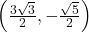 \left(\frac{3\sqrt{3}}{2}, -\frac{\sqrt{5}}{2} \right)