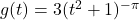 g(t) = 3(t^2+1)^{-\pi}