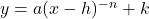 y = a(x-h)^{-n}+k