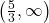 \left( \frac{5}{3}, \infty \right)