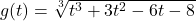 g(t) = \sqrt[3]{t^{3} + 3t^{2} - 6t - 8}