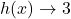 h(x) \rightarrow 3