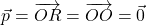 \vec{p} = \overrightarrow{OR} = \overrightarrow{OO} = \vec{0}