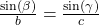 \frac{\sin(\beta)}{b} = \frac{\sin(\gamma)}{c}