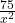 \frac{75}{x^2}