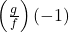 \left(\frac{g}{f}\right)(-1)