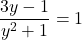 \dfrac{3y - 1}{y^{2} + 1} = 1