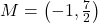 M = \left(-1, \frac{7}{2} \right)