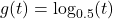 g(t) = \log_{0.5}(t)