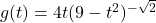 g(t) = 4t (9-t^2)^{-\sqrt{2}}