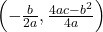 \left(-\frac{b}{2a}, \frac{4ac - b^2}{4a}\right)