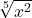 \sqrt[5]{x^2}