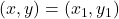 (x,y) = \left(x_{1}, y_{1}\right)