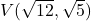 V(\sqrt{12}, \sqrt{5})