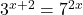 3^{x+2} = 7^{2x}